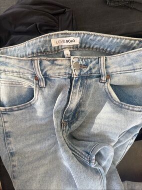LOVE SOHO Light Wash Jeans - Light Blue Denim
